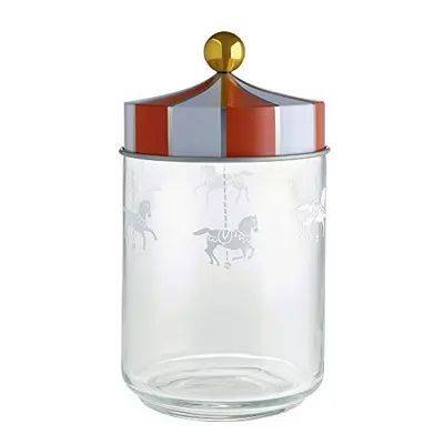 Circus MW30/100 - Hermetic Design Jar, in Silkscreen Printed Glass with Tinplate Lid, cl