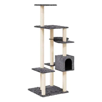 (Dark grey) vidaXL Cat Tree with Sisal Scratching Posts Cat Climber Supply Multi Colours