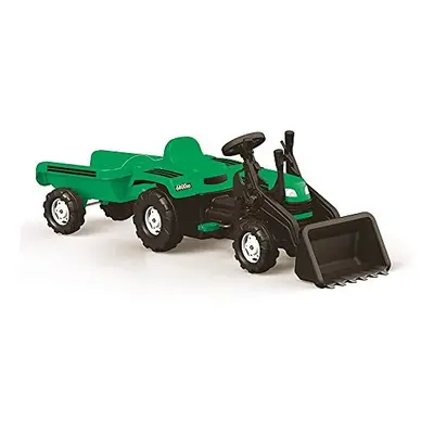 Dolu Children's Ride On Ranchero Tractor with Trailer & Movable excavator Ride on - Green