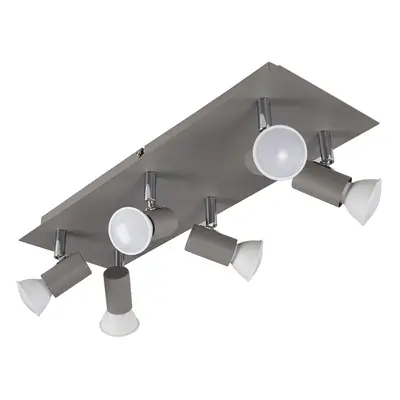 Modern Rectangular Cement/Stone Effect Way Adjustable GU10 Ceiling Spotlight- Complete with 5w L