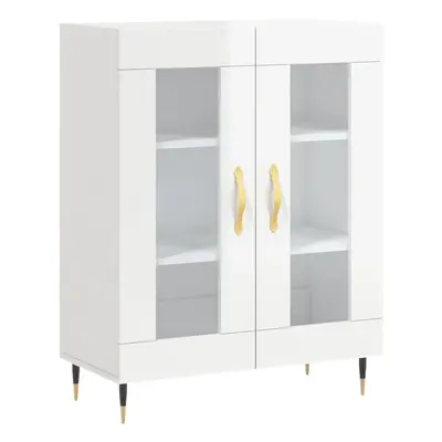 (high gloss white) vidaXL Sideboard Storage Cabinet Cupboard Side Cabinet White Engineered Wood