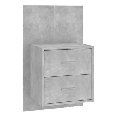 (concrete grey, 1) vidaXL Wall Bedside Cabinet Floating Nightstand Bedside Unit Hanging Cabinet