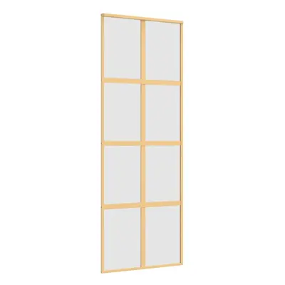 (gold, x cm/frosted) vidaXL Sliding Door Inner Glass Door Sliding Barn Door Aluminium and ESG Gl