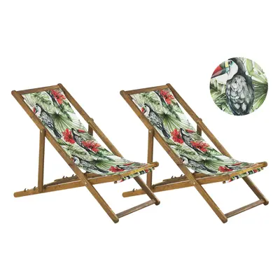 Sun Lounger Wood Light Brown ANZIO