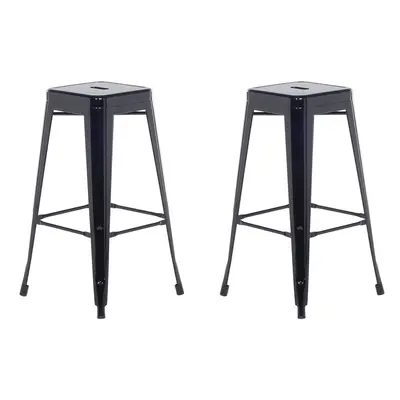 Set of Bar Stools CABRILLO Metal Black