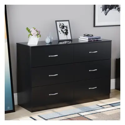 (Black) Riano Drawer Wide Chest Bedroom Garment Storage