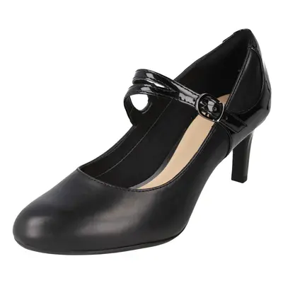 (Black, UK 8) Ladies Smart Court Shoes Dancer Reece - D Fit