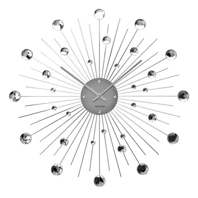 Sunburst Wall Clock, Large, Crystal