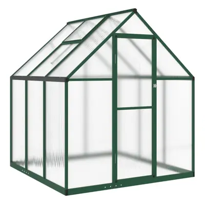 (green, x x cm) vidaXL Greenhouse with Base Frame Garden Walk in Plant Grow House Aluminium