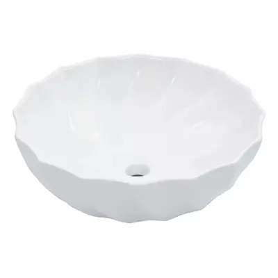 vidaXL Wash Basin 46x17cm Ceramic White Bathroom Washroom Wash Bowl Sink Unit