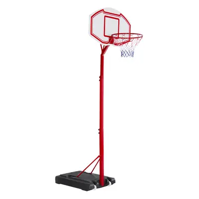 HOMCOM Adjustable Basketball Stand Backboard with Wheels, 2.1-2.6m Adjustable