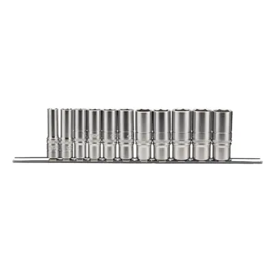 Imperial Deep Socket Set on a Metal Rail, 3/8"" Sq. Dr. (11 Piece)