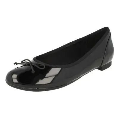 (UK 5.5, Black) Ladies Clarks Ballerina Style Flats Couture Bloom - D Fit