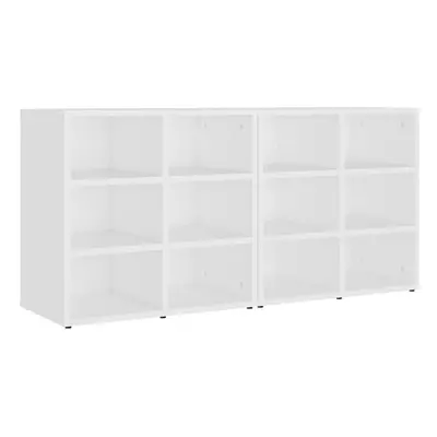 (white, 2) vidaXL Shoe Cabinet Hallway Wall Mounted Shoe Storage Rack Shelf Cupboard