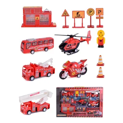 () Multiple Styles Engineering Military Aviation Sanitation Fire Truck Car Diecast Model Toy Set