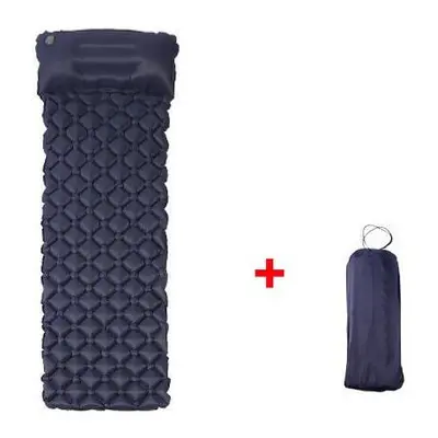 (Navy Blue) Waterproof Camping Mat Inflatable Mattress with Pillow in Tent for Travel Camping