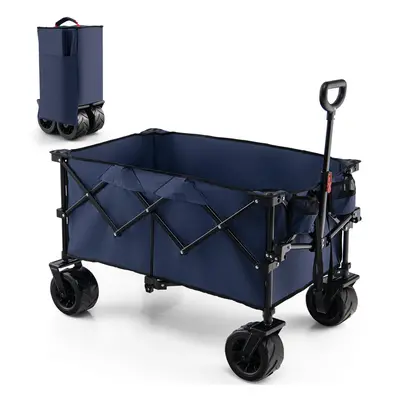 Folding Trolley Collapsible Wagon Camping Cart with Adjustable Handle