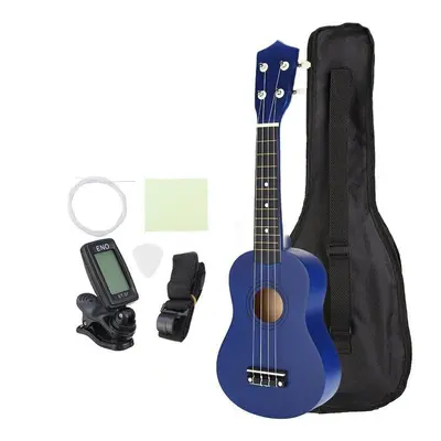 21 Inch Economic Soprano Ukulele Uke Musical Instrument With Gig bag Strings Tuner Blue