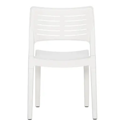 (White) vidaXL 2x Garden Chairs Polypropylene Camping Picnic Chair Seat Multi Colours