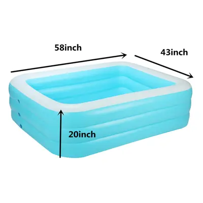 (150cm) Three Layer Family Swimming Pool Summer Inflatable Pools Outdoor Garden