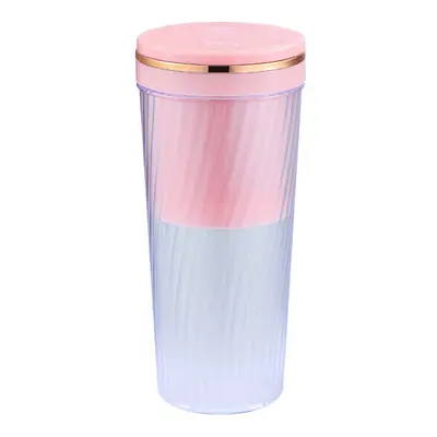 (Pink) 350ml Portable Blender Personal Outdoor Juicer Cup USB Charging Electric Power Mixer for 