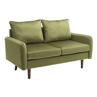 (Green) 2-Seat Velvet Upholstered Sofa for Living Room