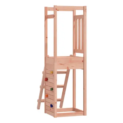 (solid douglas wood) vidaXL Play Tower Climbing Frame with Ladder and Rockwall Kids Solid Wood P