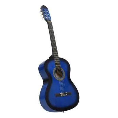 vidaXL Classical Guitar for Beginner Blue 4/4 39" Basswood Music Instrument