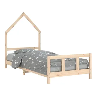 (brown, x cm) vidaXL Kids Bed Frame Bedstead Wooden Bed Base Black 80x200 cm Solid Wood Pine