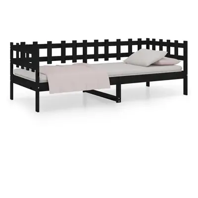 (black, x cm) vidaXL Solid Wood Pine Day Bed Sleepover Occasional Bed Multi Colours/Sizes