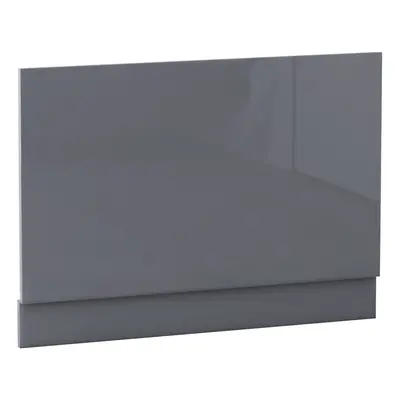 NRG Bath Panel Bathroom Moisture Resistant Wood MDF End Bath Panels Gloss Grey 800mm