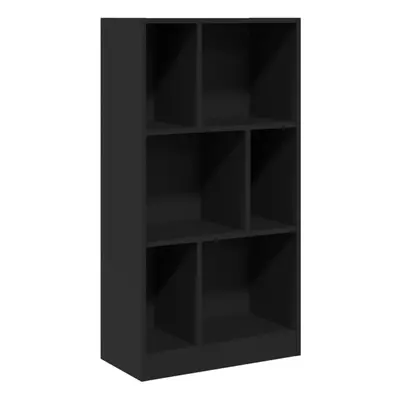 vidaXL Bookcase Bookshelf Book Rack Storage Cabinet Black Engineered Wood