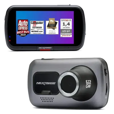 Nextbase 622GW Dash Cam Full 4K/30fps UHD Recording In Car DVR Camera- 140Â° Front- Wi-Fi, GPS, 