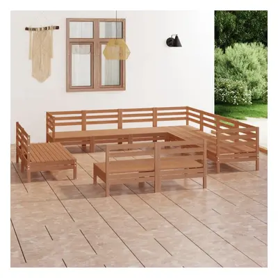 vidaXL Garden Lounge Set Patio Lounge Set Piece Solid Wood Pine Honey Brown