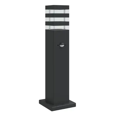 (with sensor, cm/ pcs) vidaXL Outdoor Floor Lamps with Sensors Pathway Standing Lamp Black Alumi