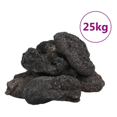 vidaXL Volcanic Rocks Lava Accent Rocks Volcanic Lava Stones Beads kg Black