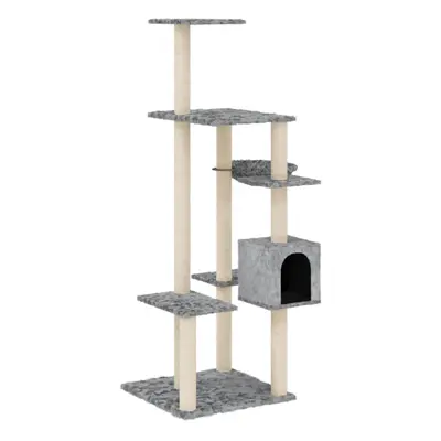 (Light grey) vidaXL Cat Tree with Sisal Scratching Posts Cat Climber Supply Multi Colours