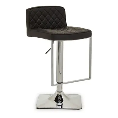 Premier Housewares Baina Black And Gold Bar Stool With Square Base