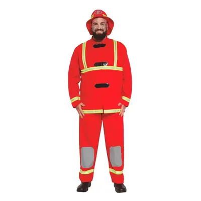 Large size adult firefighter costume