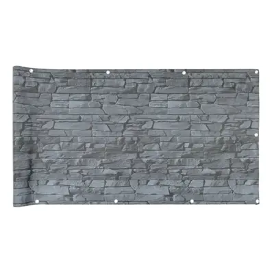 vidaXL Garden Privacy Screen Fence Screen Ledge Stone Look Grey 700x90 cm PVC