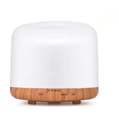 (Yellow, Without Remote) AC100-240/DC24V 500ML LED Ultrasonic Humidifier Essential Oil Diffuser 