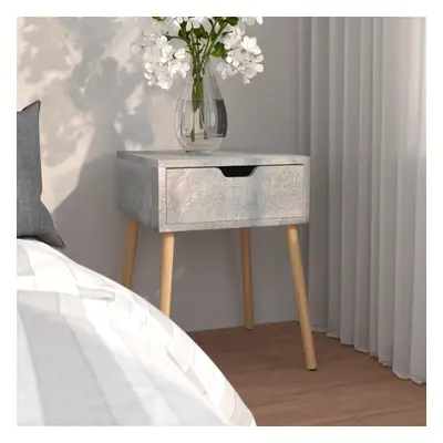 vidaXL Bedside Cabinet Concrete Grey Chipboard Nightstand Bed Drawer Cabinet