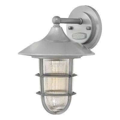 Outdoor IP44 Wall Light Sconce Silver LED E27 100W Bulb External d01368