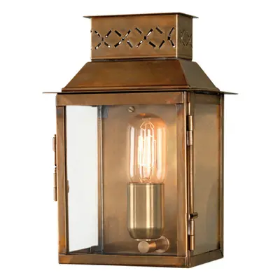 Outdoor IP44 Wall Light Aged Brass LED E27 100W d01873