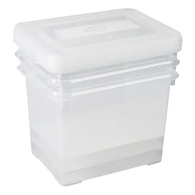 (3x20L) Curver Storage Boxes Set Handy Transparent Household Storage Container Case