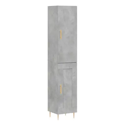 (concrete grey, wood door) vidaXL Highboard Sideboard Tall Storage Cabinet Side Cabinet Engineer