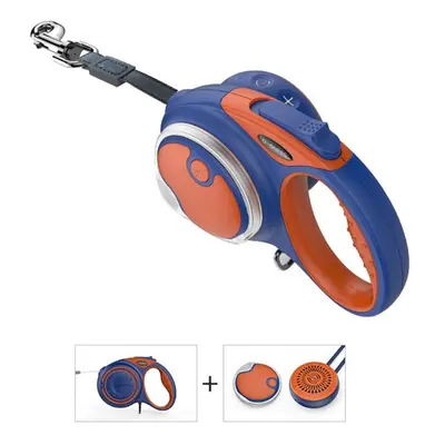 () Reflective Retractable Dog Leash, One Button Brake & Lock Anti-Slip Handle, Strong Nylon Ribb