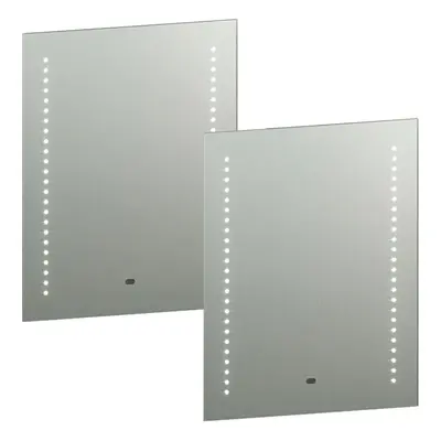 2 PACK IP44 LED Bathroom Mirror 60cm x 50cm Vanity Light Motion Switch & Shaver