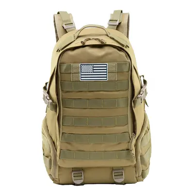 (Khaki) 27L Outdoor Waterproof Molle Military Tactical Bag Sling Backpack Travel Assault Bag