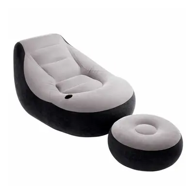 Intex Ultra Lounge inflatable chair and footstool with drink holder